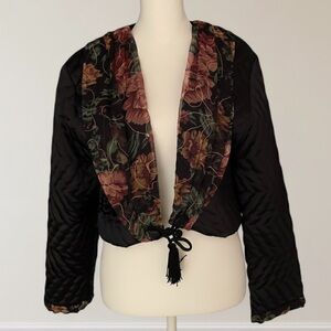 Victoria’s Secret Gold Label Vintage 90s Quilted Satin Puffer Cropped Jacket